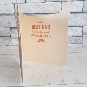 Best Dad Birthday Card, Card for Dad, Best Beard Card, Card from daughter, Card From Son, Card for Dad, Father Birthday Card, 5 hair colours image 4