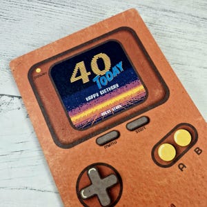 40th Birthday Retro Gaming Card