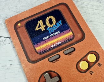 40th Birthday Retro Gaming Card