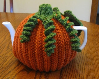 Kürbis Teewärmer Strickmuster