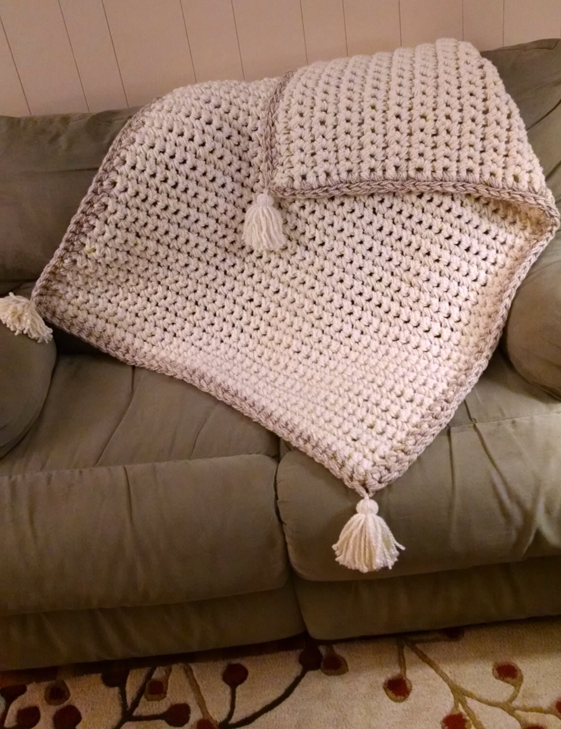 Finger Crochet Thick and Quick Throw Blanket Crochet Pattern Etsy