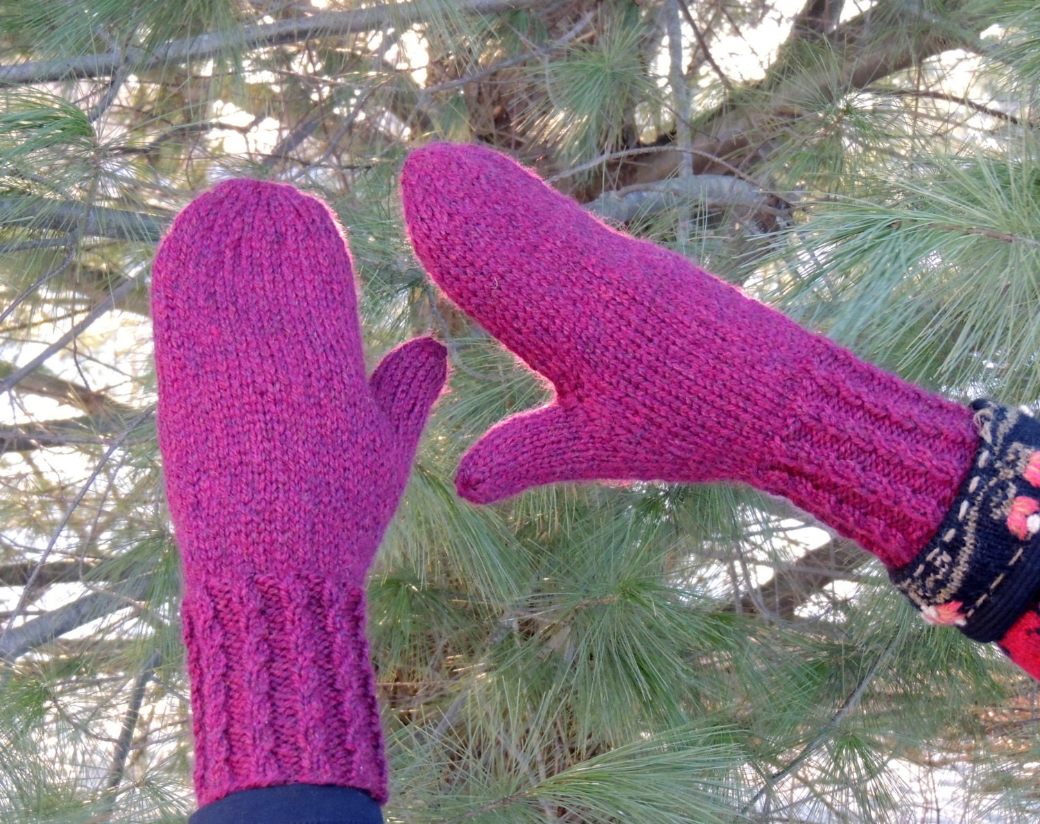 Jill's Lined Mittens Knitting Pattern - Etsy