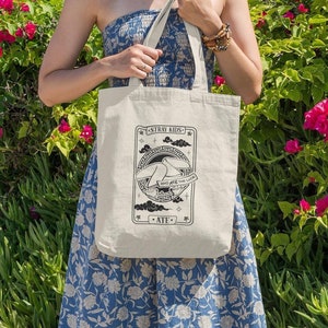 StayKids Ate Tarot Card Natural/Preto Bolsa de Lona K-pop Bolsa de Lona para Fã de K-pop Bolsa de Lona Presentes K-pop