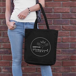 G I-DLE Queen Card natuurlijke/zwarte canvas tas K-pop canvas tas K-pop fan canvas tas K-pop geschenken