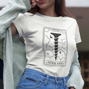 StrayKids Maniac Tarot Karte Kurzarm T-Shirt I K-Pop Unisex T-Shirt I K-Pop Shirts