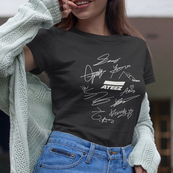 Ateez Signatures Unisex Tee I K-pop Unisex T-Shirt I K-Pop Shirts