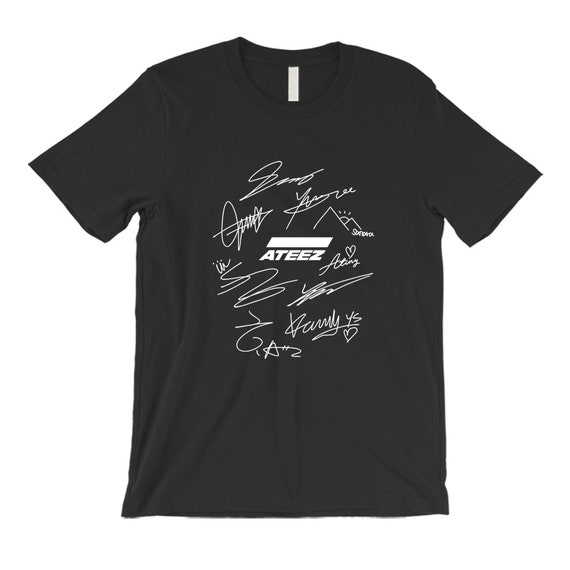 ATEEZ 直筆サイン入りTシャツ Ateez Signatures Unisex Tee I K-pop Unisex T-shirt I K-pop