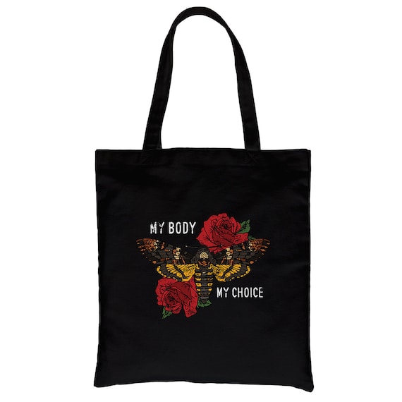 ヴィンテージ | My Body My Choice Roses キャンバスバッグ | 花好きの