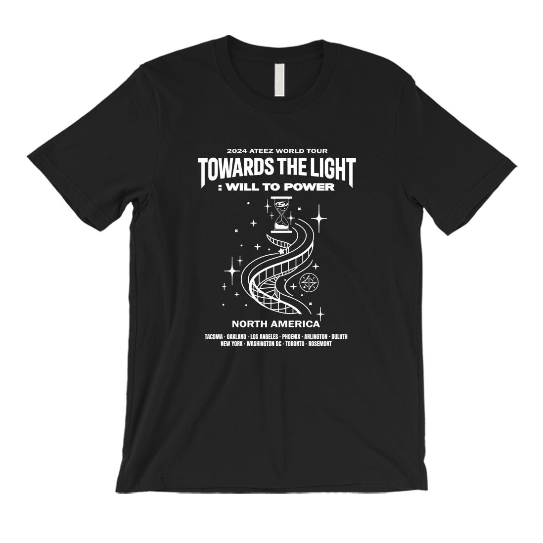 ATEEZ アチズ 멋 Tシャツ USツアー Ateez Merch Tshirt 2024 Ateez World Tour Towards The Light