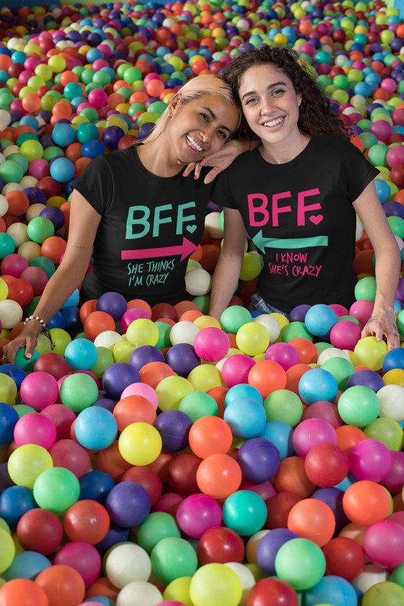 Funny Best Friend Shirts for 2 - Crazy BFF Matching T-shirts
