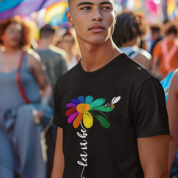 L B G Tシャツ　　ユニセックス L B G Tシャツ ユニセックス ラブ・イズ・ラブ LGBTシャツ：ユニ