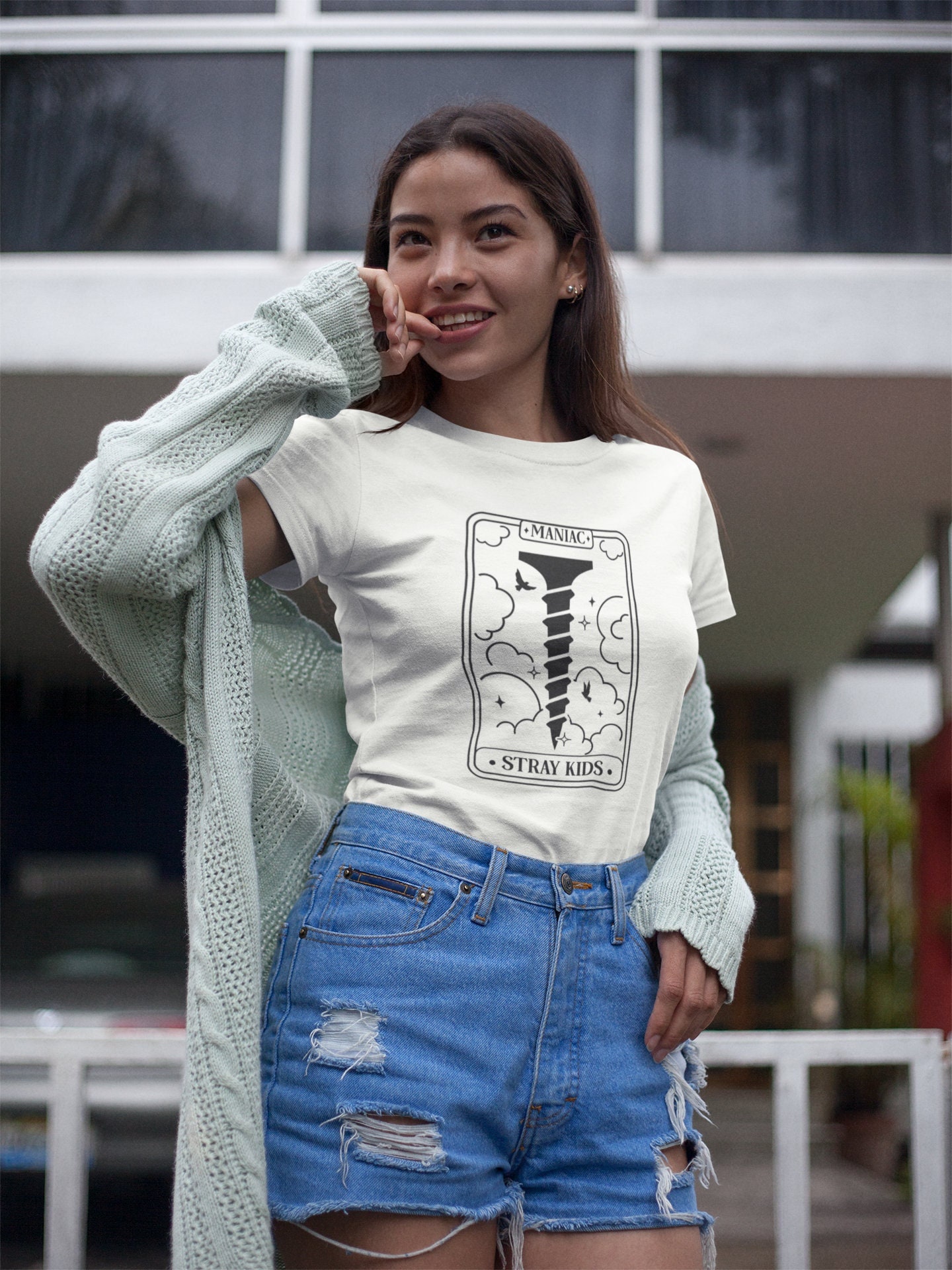 StrayKids MANIAC 直筆サイン入り Tシャツ Stray Kids MANIAC Tour 2022 SKZ Short Sleeve Unisex T-shirt
