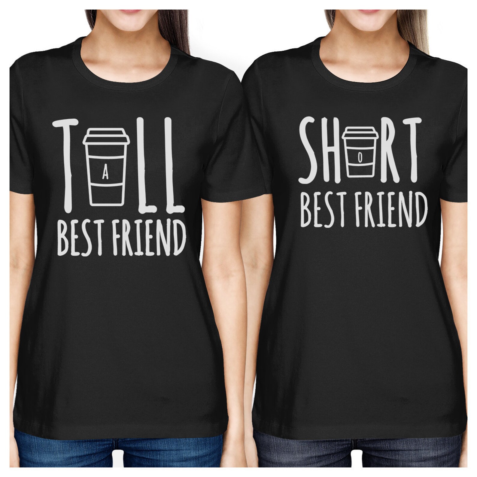 Short and Tall Best Friends Black Matching Outfits BFF - Etsy