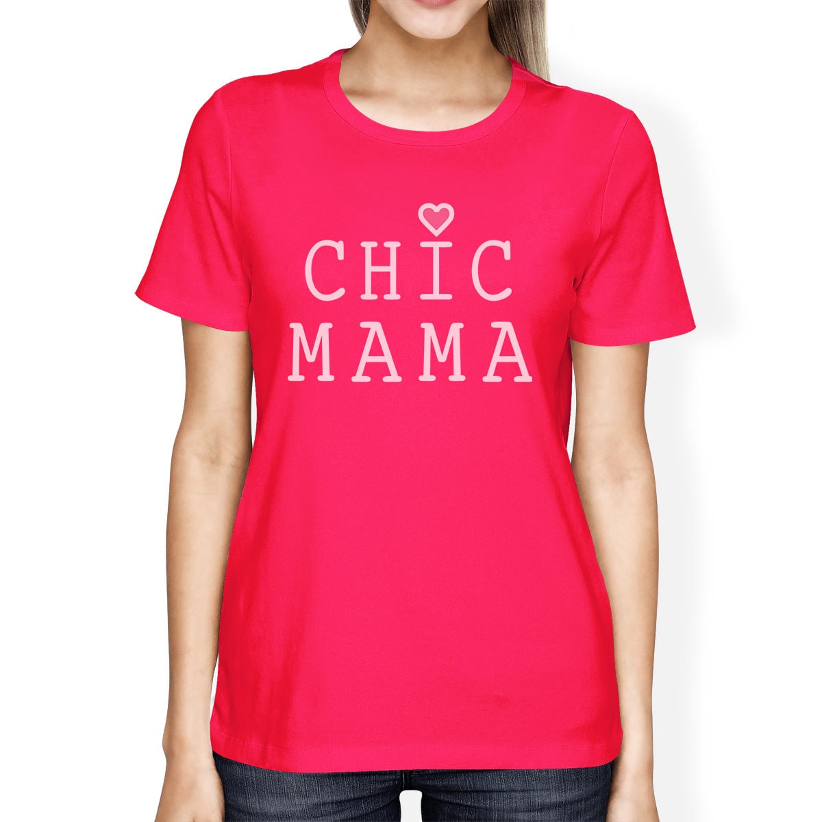 MOM | Chic Mama Womens Short Sleeve Top Unique Design Gift for Her