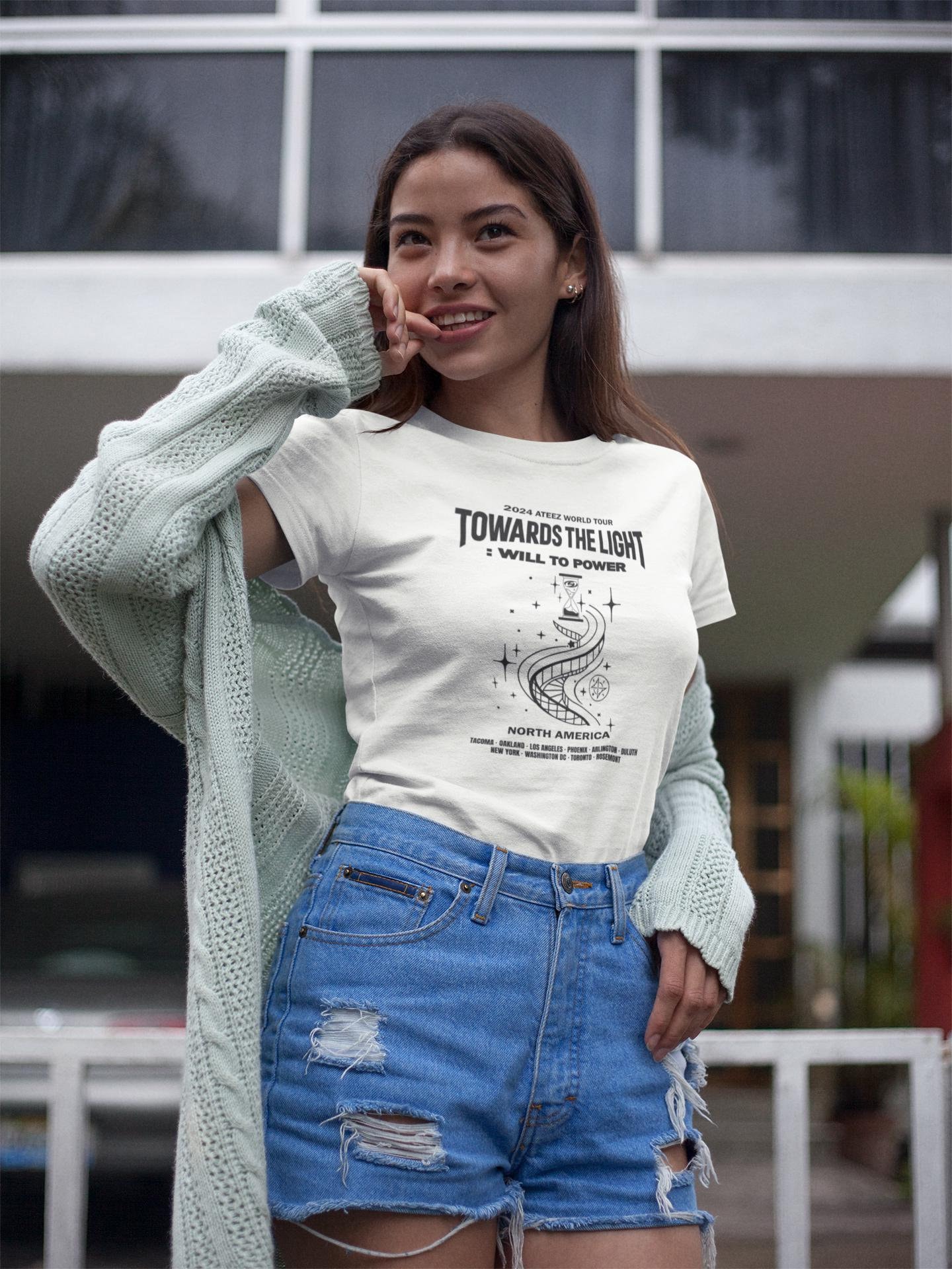 Ateez World Tour Towards the Light Unisex Crew Neck T-shirt I K