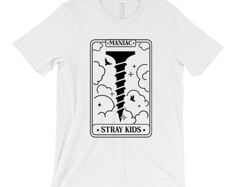 Straykids Maniac Tarot Card Short Sleeve T-shirt I K-pop Unisex T