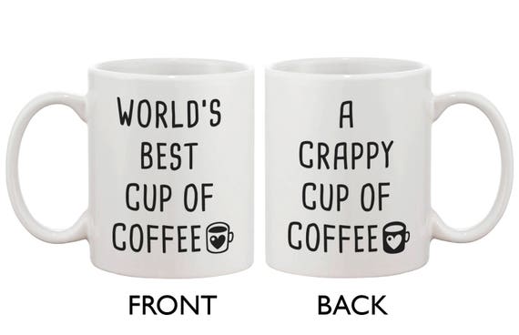 World's Best Crappy Coffee Cute Funny Trendy Ceramic Coffee Single Mugs  Perfect gift for coffee lovers