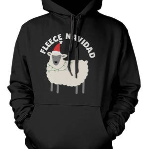 CHRISTMAS | Fleece Navidad Black Hoodie [JHD003]