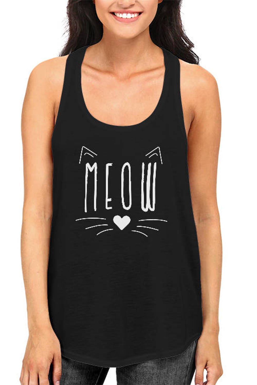 トップス CAT CAT LOVERS | Meow Tank Top Shirt (JTT012) - Etsy