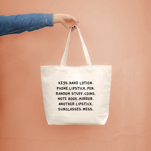 Belongings Cute Funny Trendy Natural Graphic Canvas Tote Bag (JCB008)