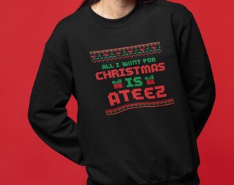 Ateez Christmas Sweatshirt I K-pop Unisex Sweatshirt I K-Pop Shirts