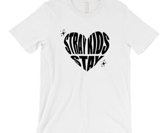 Straykids SKZ Heart Unisex Short Sleeve Tee I K-pop Unisex T-shirt