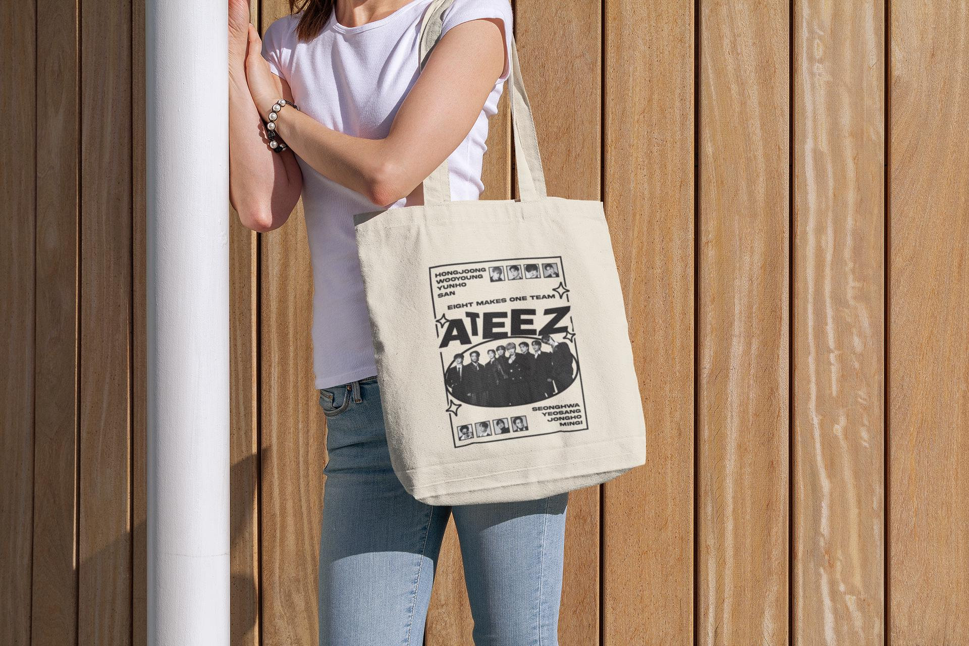 ATEEZ トートバッグ ATEEZ Fellowship Tour Black Tote Bag