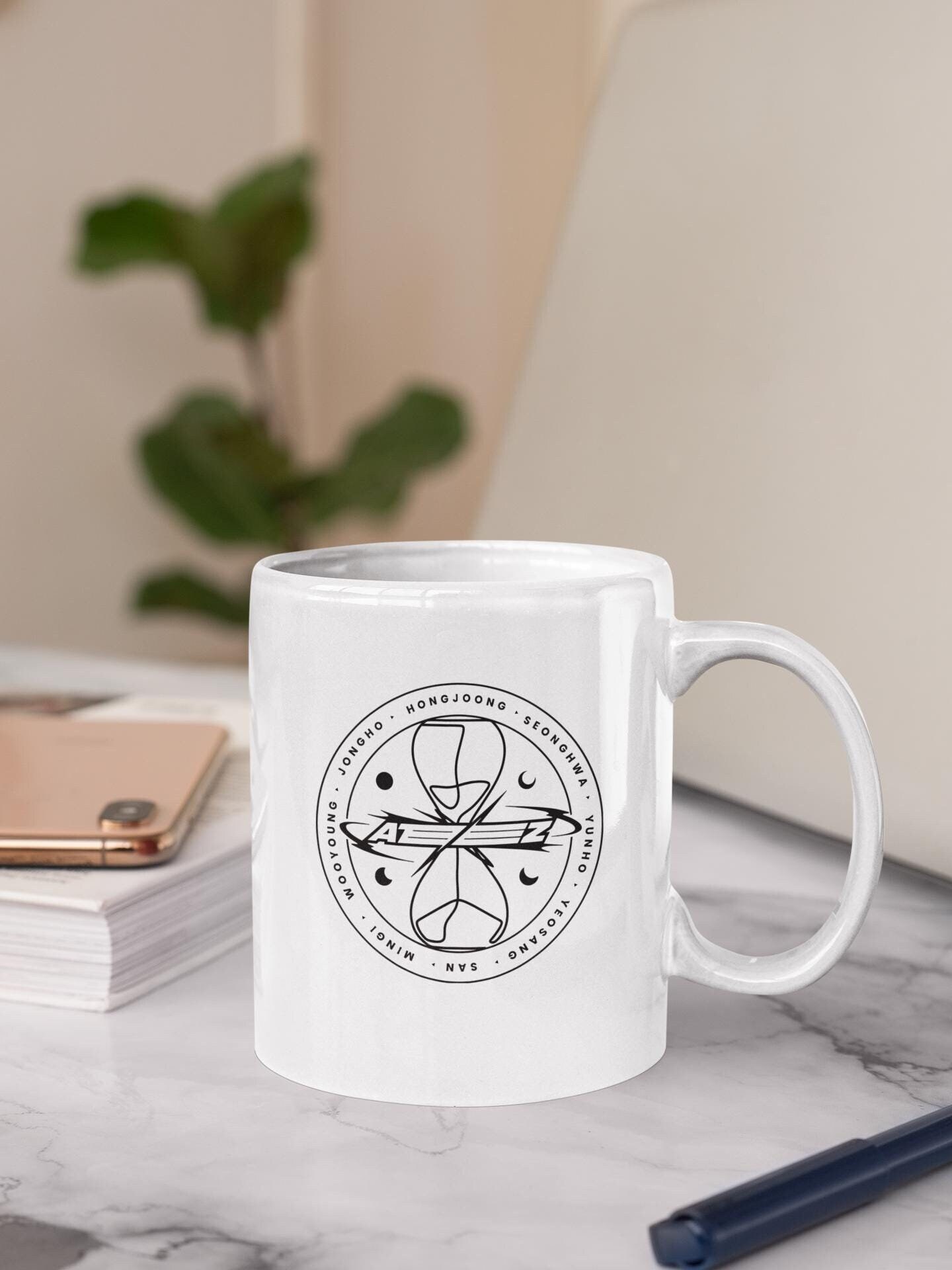 Ateez Hourglass Emblem 11 Oz. Ceramic Coffee Mug | Cuate K-pop Fan