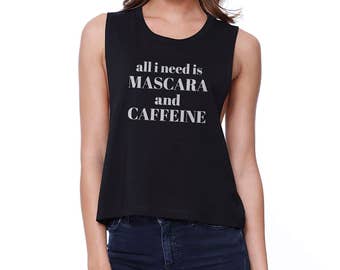 HUMOR | Mascara And Caffeine Crop Tee (JCR003)