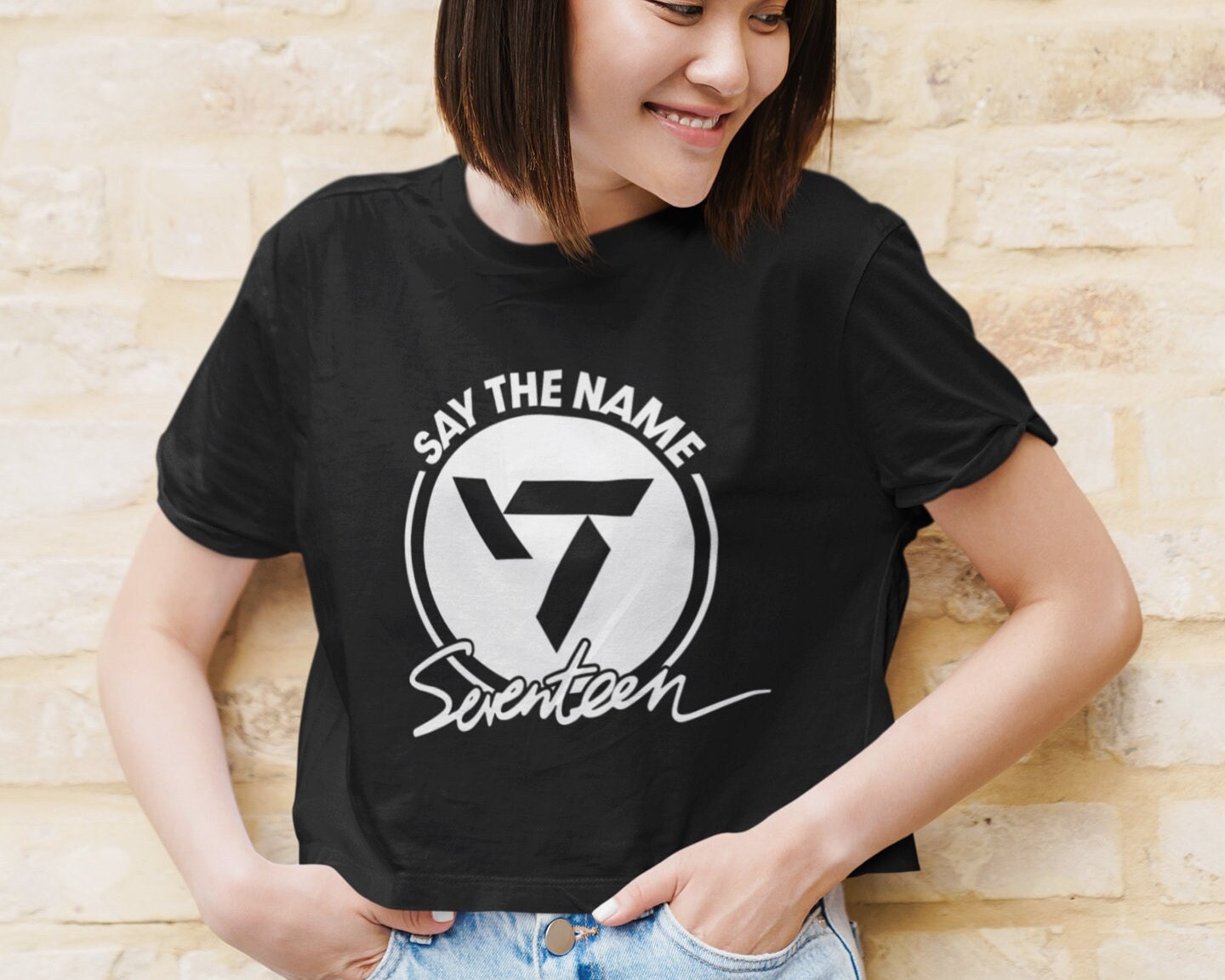 K-POP・アジア Say the name SEVENTEEN Seventeen Say the Name Crop Women's Top I K-pop Crop Tee I K-pop