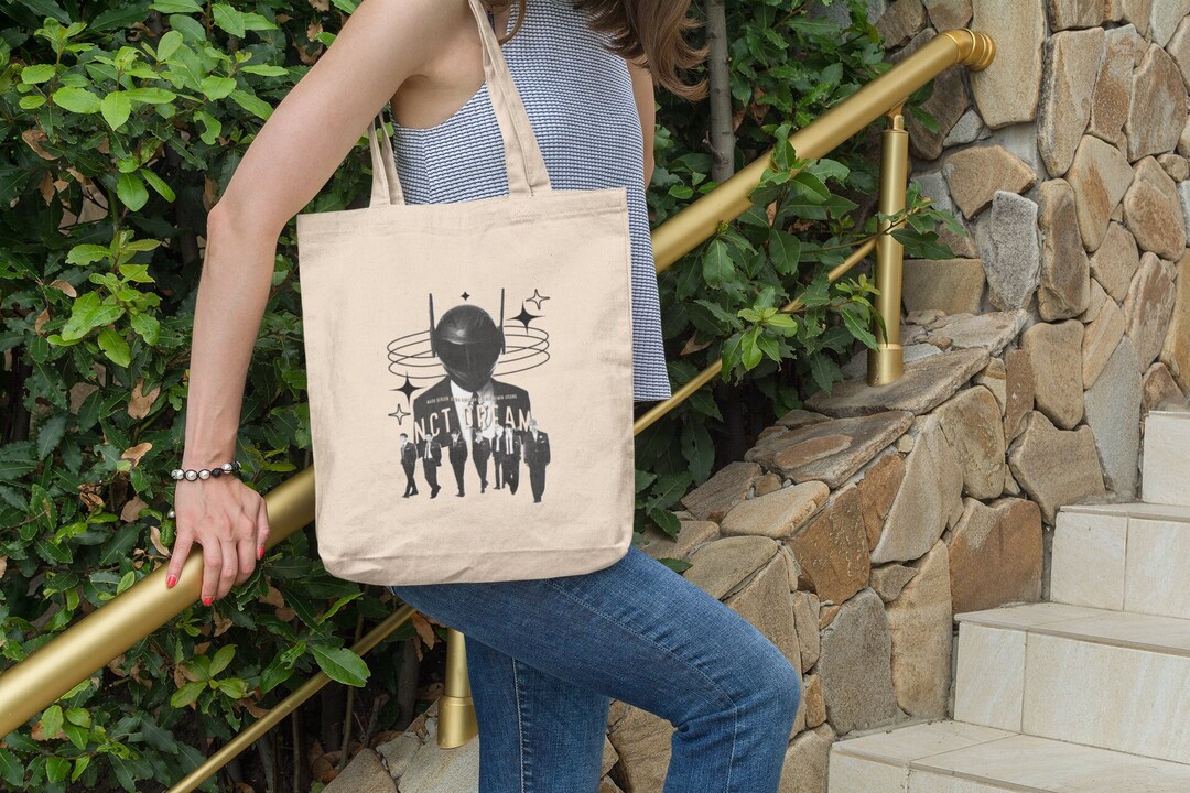 K-POP+アジア NCT DREAM &#39;Glitch Mode&#39; Tote Bag NCT Dream Glitch Mode Natural/black Canvas Bag K-pop Canvas