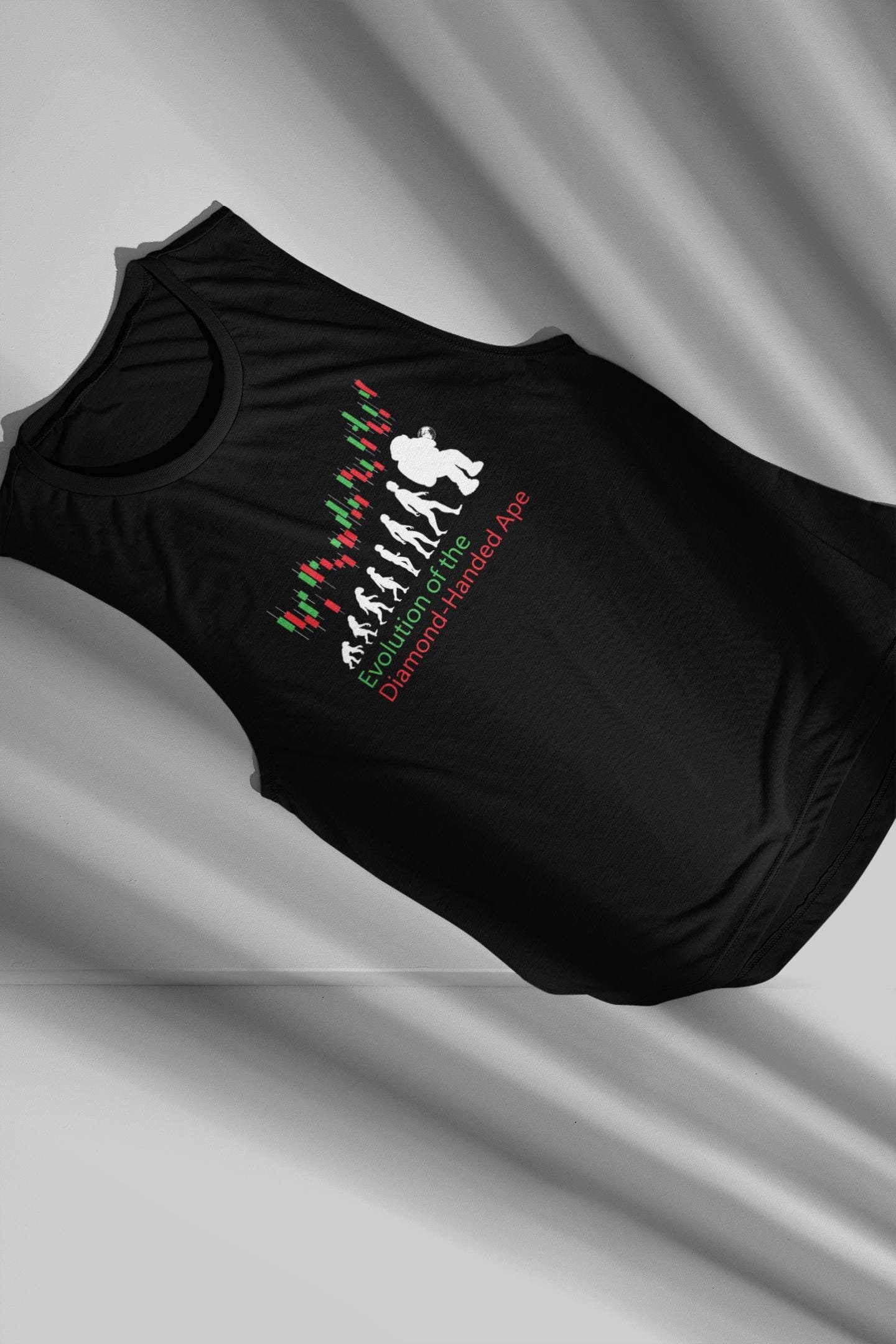 Evolution Of The Diamond-Handed Ape Muscle Top I Stock Market Men Muscle Shirt I Stock Market Shirts