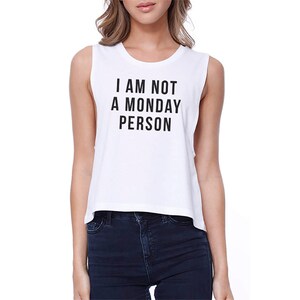 HUMOR | Not A Monday Person Crop Tee (JCR021)