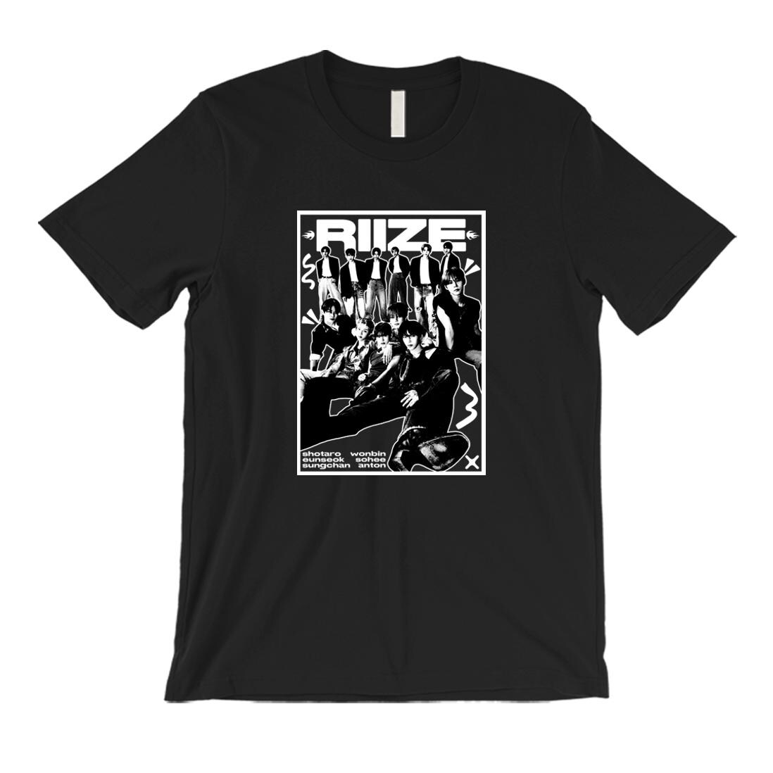 Riize Retro Members Crew Neck T-shirt I K-pop Unisex T-shirt I K