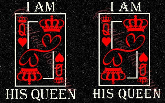 Download I am his Queen Crown Tiara King card SVG Cutting cut file ...