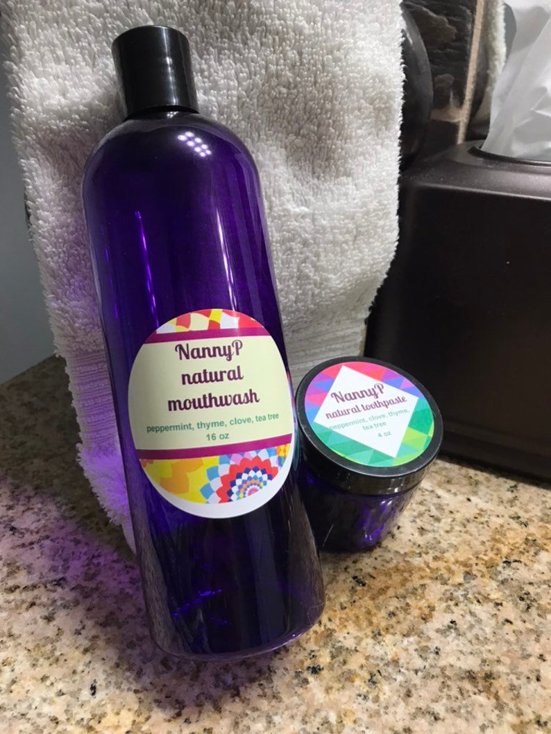 Natural Mouthwash Peppermint Clove & Tea Tree CERTIFIED Etsy