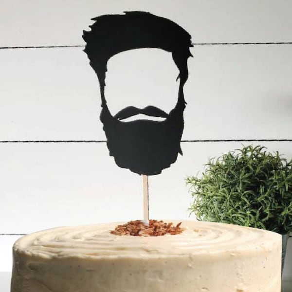 Beard Cake Topper, Lumber Jack Party, Mustache Party, Beard and Mustache Birthday, Bachelor Party, Father's Day, Birthday