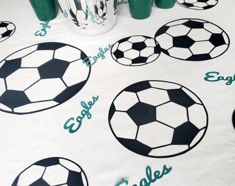 Soccer Ball Large Table Personalized Decoration, Soccer Sports Party Large Confetti, Sports Table Decor