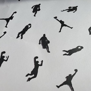 Basketball Confetti 100pc Basketball Player Confetti /Basketball Birthday Party - Basketball Party Decorations - Sports Birthday Party Decor