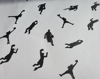 Basketball Confetti 100pc Basketball Player Confetti /Basketball Birthday Party - Basketball Party Decorations - Sports Birthday Party Decor
