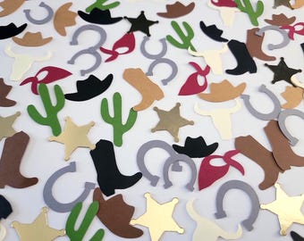 Cowboy Confetti, Western Theme Party Decor, Wild West Rodeo Party Decoration, Cowboy Birthday Decor, Rustic Country Wedding, Farmhouse Decor