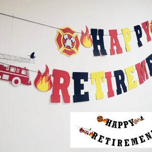 Firefighter Retirement Party Banner, Custom Firemen Retirement Decoration, Fire Department Retirement Banner, First Responder Decoration