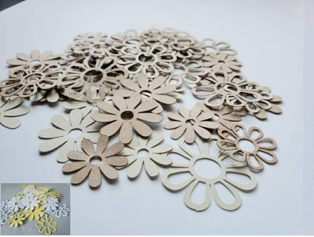 Daisy Flower Confetti 120pc HippieBoho Flower Confetti Decor Boho Flower Confetti Hippie Flower Confetti Boho Wedding
