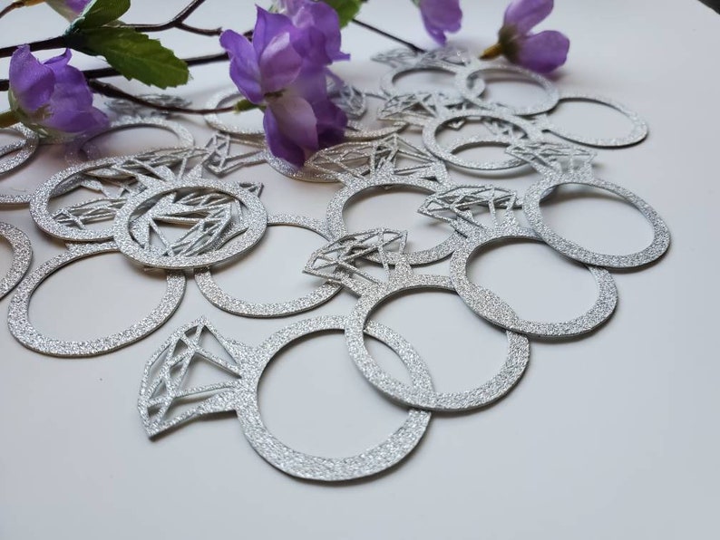 Glitter Engagement Ring Confetti Gold/silver Engagement Party Etsy