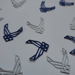 Airforce Confetti, Military Confetti, Blue Airforce , Farewell, Airforce Deployment or Homecoming Decor image 3