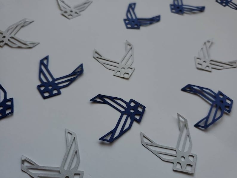 Airforce Confetti, Military Confetti, Blue Airforce , Farewell, Airforce Deployment or Homecoming Decor image 3