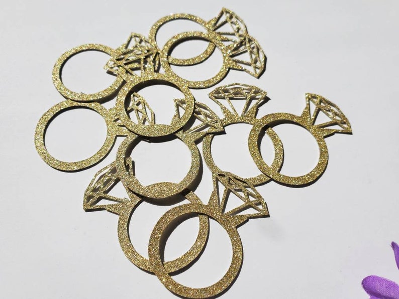 Glitter Engagement Ring Confetti Gold/Silver Engagement Party Etsy