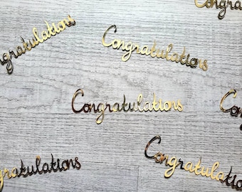 Congratulations Confetti, Gold Congratulations Party Decoration, Graduation, Anniversary, Wedding, Engagement Congrats Confetti Table Decor