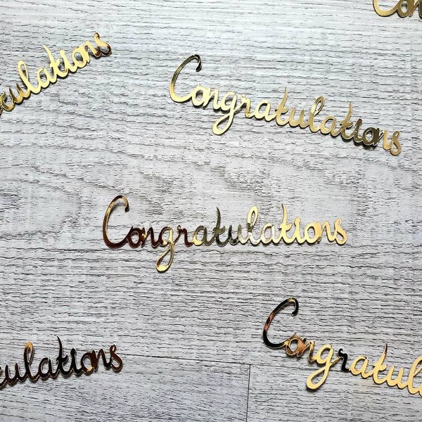 Congratulations Confetti, Gold Congratulations Party Decoration, Graduation, Anniversary, Wedding, Engagement Congrats Confetti Table Decor