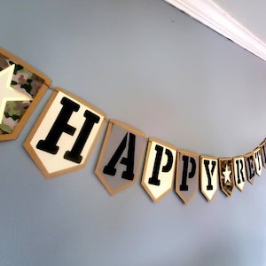Army Retirement Banner, Military Happy Retirement Banner, Military Party Decoration, Farewell, Patriotic Sign, Support Our Troops,